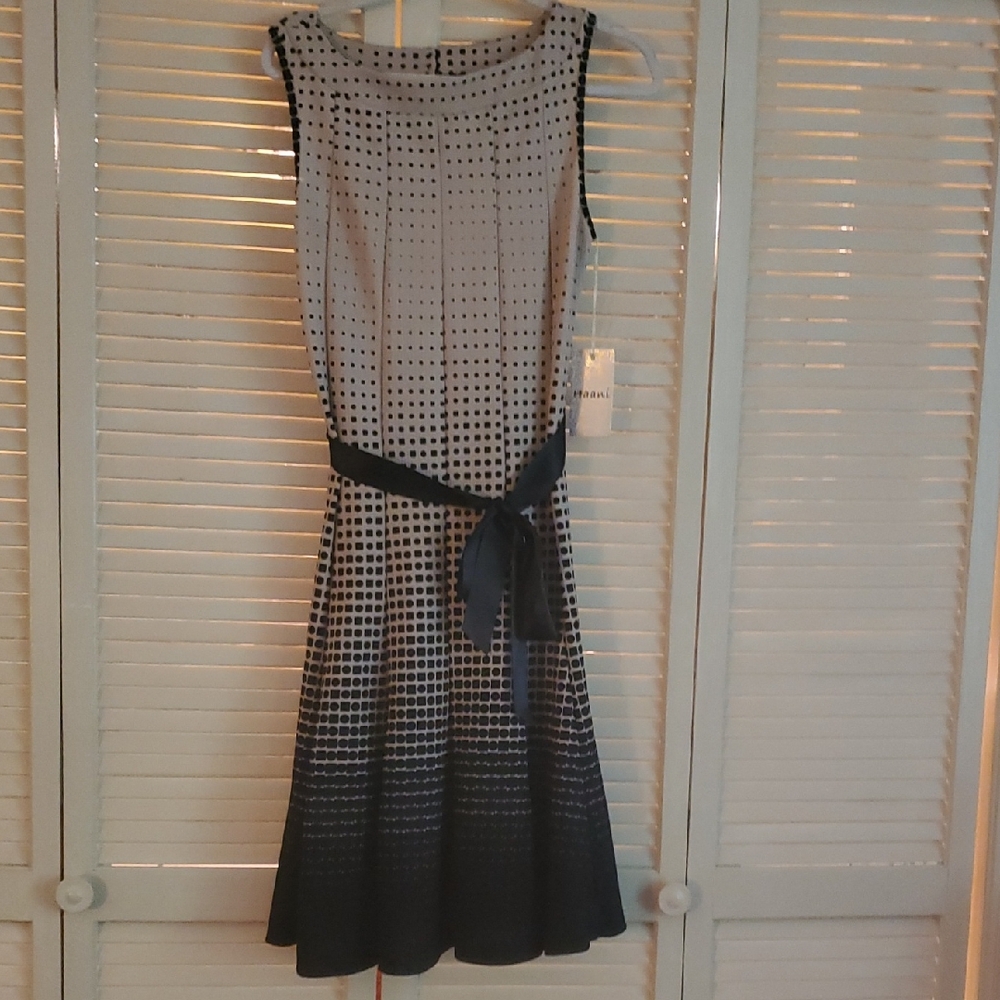 Haani Black Sleeveless A-Line Midi Dress